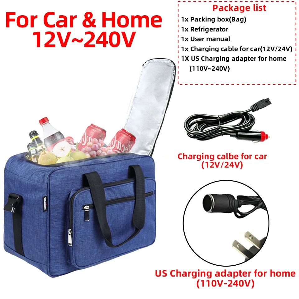 25L Portable Foldable Car Refrigerator Semiconductor Electricity Cooling Heating Car Home Dual-use Picnic Camping Essentials