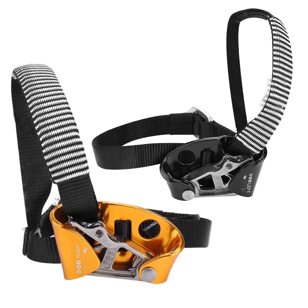 Climbing Foot Ascender, Right/Left Foot Ascender Riser for Rock Climbing Mountaineering Equipment