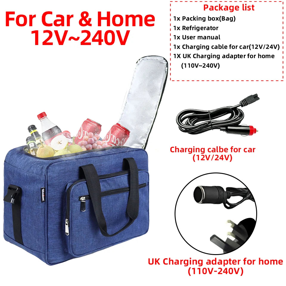 25L Portable Foldable Car Refrigerator Semiconductor Electricity Cooling Heating Car Home Dual-use Picnic Camping Essentials