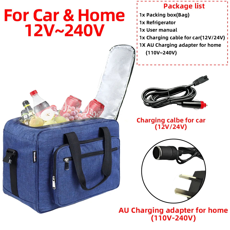25L Portable Foldable Car Refrigerator Semiconductor Electricity Cooling Heating Car Home Dual-use Picnic Camping Essentials
