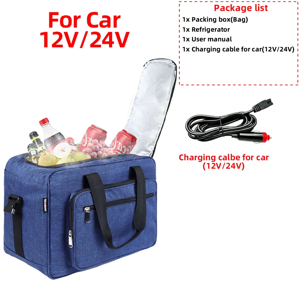 25L Portable Foldable Car Refrigerator Semiconductor Electricity Cooling Heating Car Home Dual-use Picnic Camping Essentials