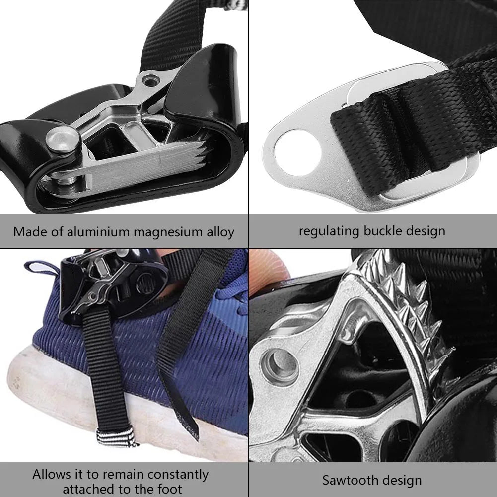 Climbing Foot Ascender, Right/Left Foot Ascender Riser for Rock Climbing Mountaineering Equipment