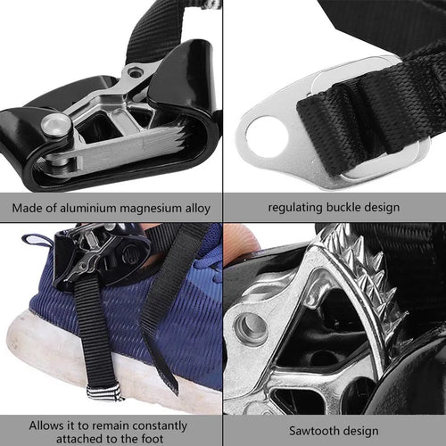 Climbing Foot Ascender, Right/Left Foot Ascender Riser for Rock Climbing Mountaineering Equipment